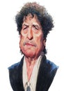 Bob Dylan watercolor illustration portrait