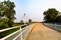 Bob Kerrey foot bridge Omaha Nebraska USA on a clear sky morning.