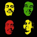 Bob Marley portrait Royalty Free Stock Photo