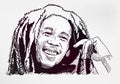 Bob marley sketch vector illustration portrait