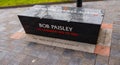 Bob Paisley Memorial at Walk of Fame in Anfield Stadium Liverpool - LIVERPOOL, UK - AUGUST 16, 2022 Royalty Free Stock Photo