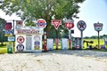 Bob`s Gasoline Alley is just North off of Route 66 at 822 Beamer Lane outside of Cuba, Missouri Royalty Free Stock Photo