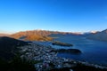 Bob`s peak, lake viewpoint, Newzealand. Royalty Free Stock Photo