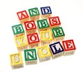 A Saying Spelled Out With A Child`s Blocks.