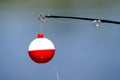 Red and white fishing bobber