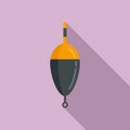 Bobber bait icon, flat style Royalty Free Stock Photo