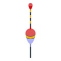 Bobber float icon, isometric style
