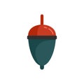 Bobber lure icon flat isolated vector Royalty Free Stock Photo