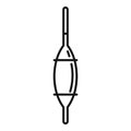 Bobber lure icon, outline style Royalty Free Stock Photo