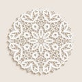 Bobbin lace round ornament