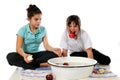 Bobbing for Apples Royalty Free Stock Photo