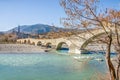 Bobbio - Val Trebbia river - Bridge - Piacenza - Emilia Romagna Royalty Free Stock Photo