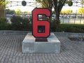 Bobby Cox retired number tribute Royalty Free Stock Photo