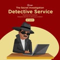 Indian detective service of banner design