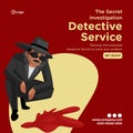 Indian detective service of banner design