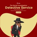 Indian detective service of banner design