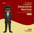 Indian detective service of banner design