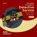 Indian detective service of banner design