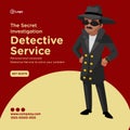 Indian detective service of banner design