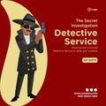 Indian detective service of banner design