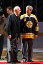 Bobby Orr and Milt Schmidt Royalty Free Stock Photo