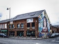 Bobby Sands mural on side of Sinn FÃÂ©in office in Falls Road, Belfast Royalty Free Stock Photo