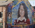 Bobby Sands mural on the Sinn Fein Building in Belfast, Northern Ireland Royalty Free Stock Photo