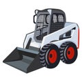 BobCat loader on white background - vector image