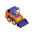 Bobcat Loader Isometric Composition Royalty Free Stock Photo