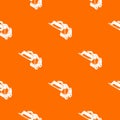 Bobcat machine pattern vector orange