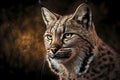Bobcat portrait. Generative ai design Royalty Free Stock Photo