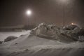 Bobcat removing snow