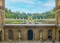 Boboli Gardens as seen from the Pitti Palace, Florence, Italy. Royalty Free Stock Photo