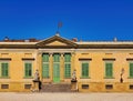 The Boboli gardens with views of the Palazzo Piti. Palazzo Pitti, Florence, Italy. View of Florence from Boboli gardens. View of Royalty Free Stock Photo