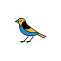 Bobolink bird walks icon vector illustration