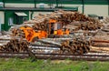 Bobruisk. Belarus. May 15, 2019. A photograph of the warehouse of the woodworking industry