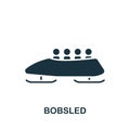 Bobsled icon. Monochrome simple icon for templates, web design and infographics