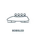 Bobsled icon. Line simple icon for templates, web design and infographics