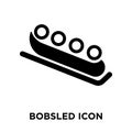 Bobsled icon vector isolated on white background, logo concept o Royalty Free Stock Photo