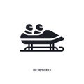 bobsled isolated icon. simple element illustration from winter concept icons. bobsled editable logo sign symbol design on white Royalty Free Stock Photo