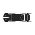 Bobsled vector icon.Black vector icon isolated on white background bobsled.