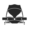 Bobsled vector icon.Black vector icon isolated on white background bobsled.