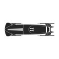 Bobsled vector icon.Black vector icon isolated on white background bobsled.