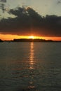 Boca Chica bay at sunset Royalty Free Stock Photo