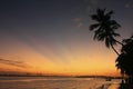 Boca Chica beach at sunset Royalty Free Stock Photo