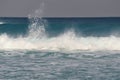 Frothy waves roll toward the Boca Raton Inlet. Royalty Free Stock Photo