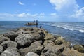 The Boca Raton, Florida inlet sees hundreds of boats enter and leave everyday Royalty Free Stock Photo