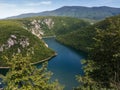 Bocac artificial lake in the canyon of the river Vrbas near Banja Luka,