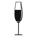 Bocal wineglass icon, simple style