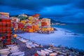 Boccadasse in Genoa, Italy during storm